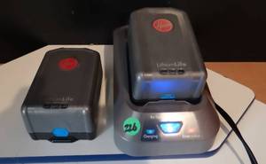 lot 226 image: HOOVER 20V LITHIUM BATTERIES X2 WITH CHARGER