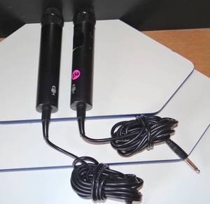 lot 230 image: NO NAME MICROPHONES WITH MENU AND CONTROL TAB - (FOR KARAOKE)