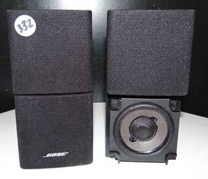 lot 332 image: Bose - Swiveling Double Cube Speakers (BLACK)