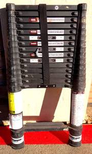 lot 351 image: BIG $$$ ITEM - Xtend & Climb 785P Aluminum Telescoping Ladder Type I Professional Series, 15.5-Foot - WORKS PERFECTLY