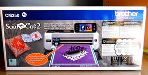 lot 360 image: Brother Scan N Cut CM350 Wireless Cutting Machine w LCD Display & Collection Of Software As Shown - TESTEDWORKS - $$$$