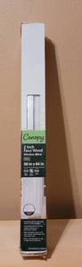 lot 13 image: BRAND NEW CANOPY 2 FAUX WOOD WINDOW BLIND AS SHOWN. APPROX. 36 x 64.