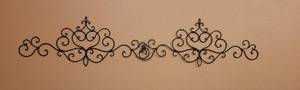 lot 17 image: (2) LARGE KIRKLANDS WROUGHT IRON STYLE SCROLL WALL ART AS SHOWN. (SOLD 2 X THE MONEY)