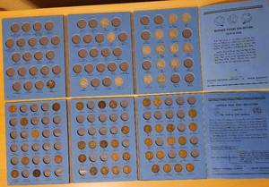 lot 30 image: BUFFALO NICKEL COLLECTION 1913-1938 AND LINCOLN HEAD CENT COLLECTION NUMBER ONE 1909-1940 AS SHOWN.