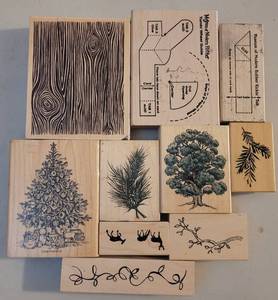 lot 147 image: LOT OF ASSORTED RUBBER STAMPS IN STYLES AS SHOWN.