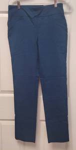 lot 153 image: BRAND NEW VAN HUESEN SUPER STRETCH PULL ON PANT SLIM FIT REGULAR PANT WITH TAGS AS SHOWN. SIZE 4. RETAIL PRICE $78.