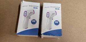 lot 43 image: Lot of 2 NEW Dikang HG01 Medical Infared Forehead Thermometers