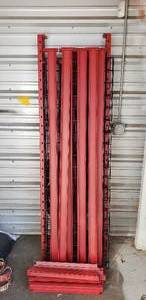 lot 145 image: Red Metal Shelf