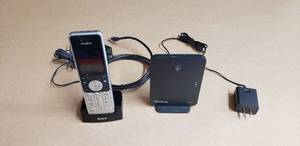 lot 146 image: Yealink Phone System - W56h DECT Cordless Phone with W60B DECT IP Base Station