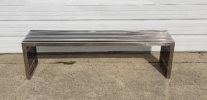 lot 17 image: 1 Chrome Bench - 60L x 15W x 17H