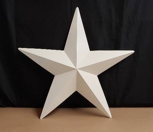 lot 200 image: 33 Decorative White Metal Star