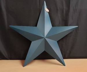 lot 202 image: 33 Decorative Blue Metal Star