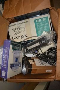 lot 96 image: AlphaSmart KeyWords Keyboarding Instructions Kit, AMX Relay Controllers, HP Scanjet 4570c, Lexmark Photoconductor Kit