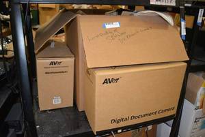 lot 119 image: Large Quantity of Software Discs and Drivers for Computers Plus 2 Aver Document Cameras