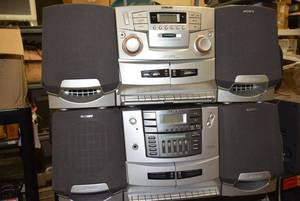 lot 157 image: Two Sony CD Radio Cassette Players
