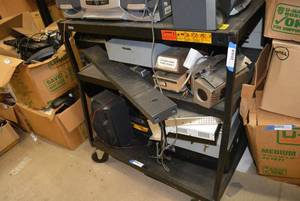 lot 160 image: AV Rolling Cart CONTENTS NOT INCLUDED (PICKUP WED BETWEEN 3P-6P)