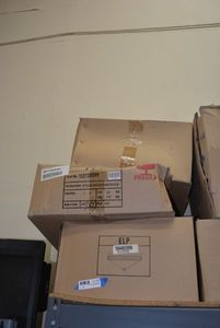 lot 43 image: Light Fixtures still in Box, 3 Total 15 Truscan Glass Pendant Orb