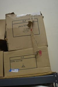 lot 44 image: Light Fixtures 15Pendant WH with Clr Prismatic Glass, 15 Semi-Flush w Frost Glass