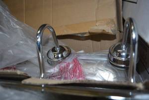 lot 60 image: 2 Chrome Vanity Lights (2 Boxes)