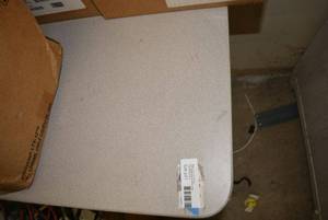 lot 72 image: Rolling Laminate Table CONTENTS NOT INCLUDED