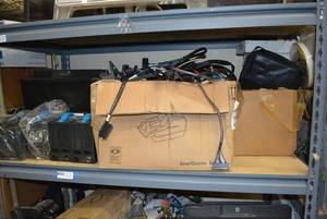 lot 39 image: NCR Monitors, Bag Phone, Misc. Wires and More