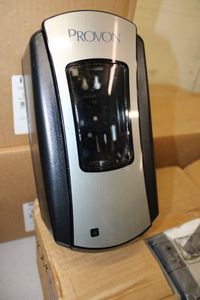 lot 16 image: Provon ChromeBlack Soap Dispensers, 5 Total