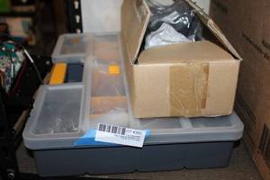 lot 383 image: Hardware Storage Box and Ergotron Items
