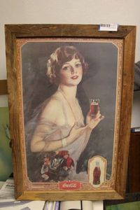 lot 530 image: Vintage Coca-Cola Picture with Rustic Frame