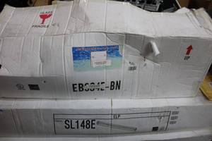 lot 273 image: Borealis Ceiling Light Orb - EB394E-ORB, and  Two ELP SL148E Ceiling Light