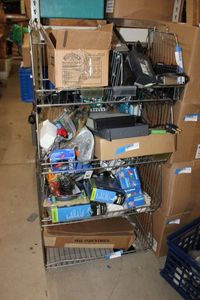 lot 291 image: Four self wire display rack CONTENTS NOT INCLUDED (PICKUP WED BETWEEN 3P-6P)