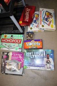 lot 208 image: Board Games (Hoopla, Monopoly - Unopened, Dont Forget the Lyrics) and Electronic Snap Kits