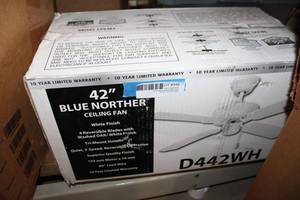 lot 348 image: 42 Blue Norther Ceiling Fan D442WH