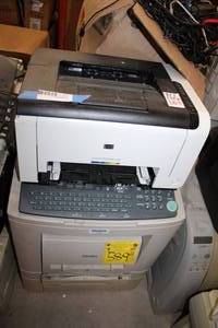 lot 351 image: HP LaserJet Printer, Panasonic Panafax Machine