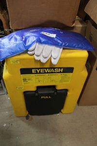 lot 371 image: Eyewash Station, HotCold Gel Pack, Pair of Gloves