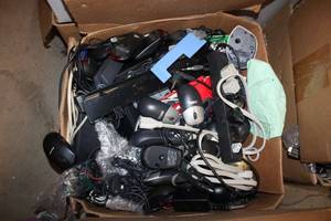 lot 183 image: Misc. Box of Electronics and Computer Mice