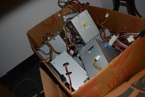 lot 583 image: Disc Drives, ithaca Printer, Desk Phone