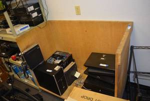 lot 591 image: Rolling Wooden Cart Only (PICKUP WED BETWEEN 3P-6P)