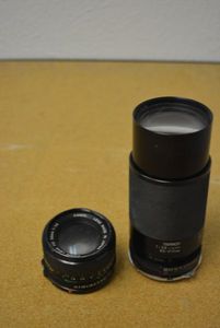 lot 606 image: Canon Lens 50mm and Nikon Tamron 80-120mm Lens