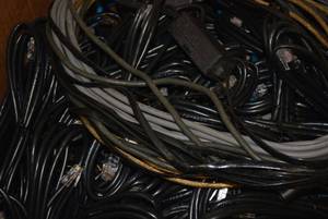 lot 567 image: Used and Unused Cat 5 and Cat 6 Cables