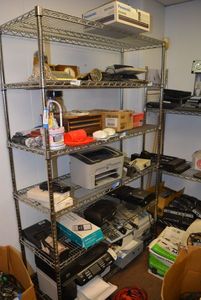 lot 548 image: Shelving Unit Only NO CONTENTS (PICKUP WED AFTER 3P-6P)