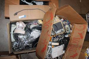lot 179 image: 3 Boxes of Office Phones, Desk Camera and More