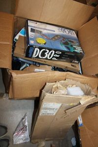 lot 630 image: Misc. Lot Video DC30 Pro Editor, Keyboards, Lazy Door Counter Weight System, IEC Cables, Office Phones