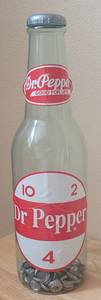 lot 40 image: LARGE SIZE PLASTIC DR. PEPPER BOTTLE SHAPED BANK AS SHOWN.