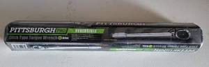 lot 18 image: NEW, UNOPENED PITTSBURGH 12 IN DRIVE CLICK TYPE TORQUE WRENCH 62431 IN PACKAGE AS SHOWN.