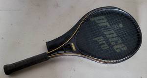 lot 42 image: VINTAGE 1979 PRINCE PRO TENNIS RAQUET WITH SLEEVE AS SHOWN.