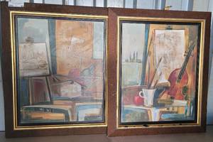 lot 53 image: (2) S. VASSILEVA FRAMED PRINTS AS SHOWN. SOLD 2 X THE MONEY APPROX. 21.5 W x 25 H EACH.