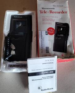 lot 68 image: RADIO SHACK MICROCASSETTE TELE-RECORDER IN BOX AS SHOWN.