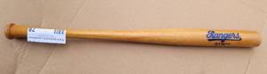 lot 78 image: VINTAGE TEXAS RANGERS SOUVENIR 18 MINI BAT AS SHOWN.