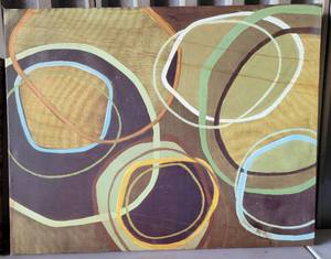 lot 99 image: LARGE CANVAS-STYLE WALL DECOR FRAME AS SHOWN. APPROX. 36 W x 30 H.