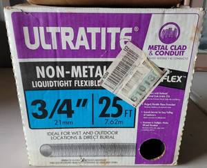 lot 130 image: ULTRATITE NON-METAL LIQUIDTIGHT FLEXIBLE CONDUIT IN BOX AS SHOWN.